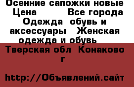 Осенние сапожки новые › Цена ­ 600 - Все города Одежда, обувь и аксессуары » Женская одежда и обувь   . Тверская обл.,Конаково г.